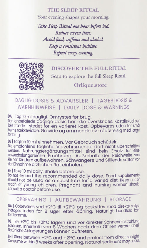 Orlique Liposomal Sleep Ritual | Søvn & Restitution